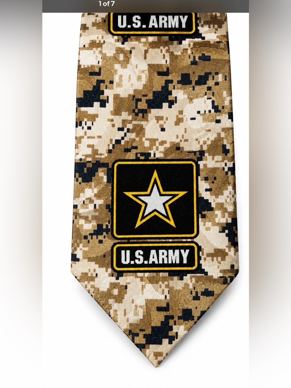 U.S. Army Desert Camo Men's Tie - Tan, Black, White